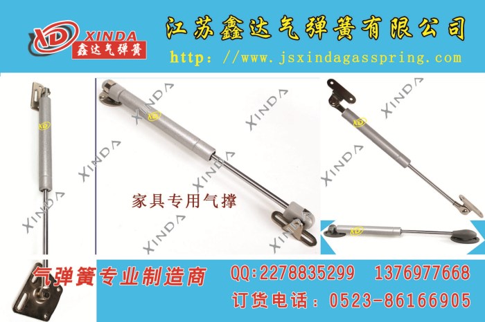 Gas spring for cabinet furniture